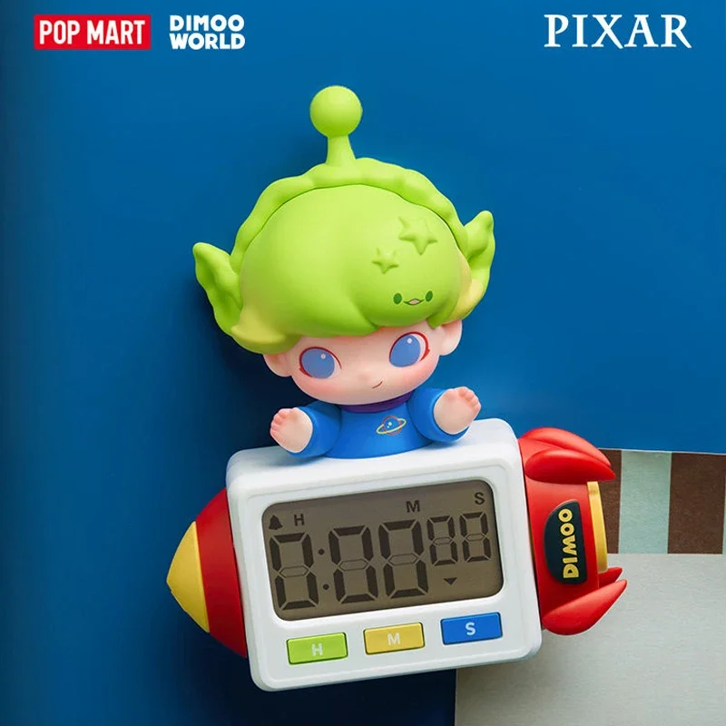 POP MART DIMOO WORLD Série PIXAR Boîte Mystère Blind Box Aimants de Réfrigérateur Figurines Jouets Kawaii Ornements Décoration Maison