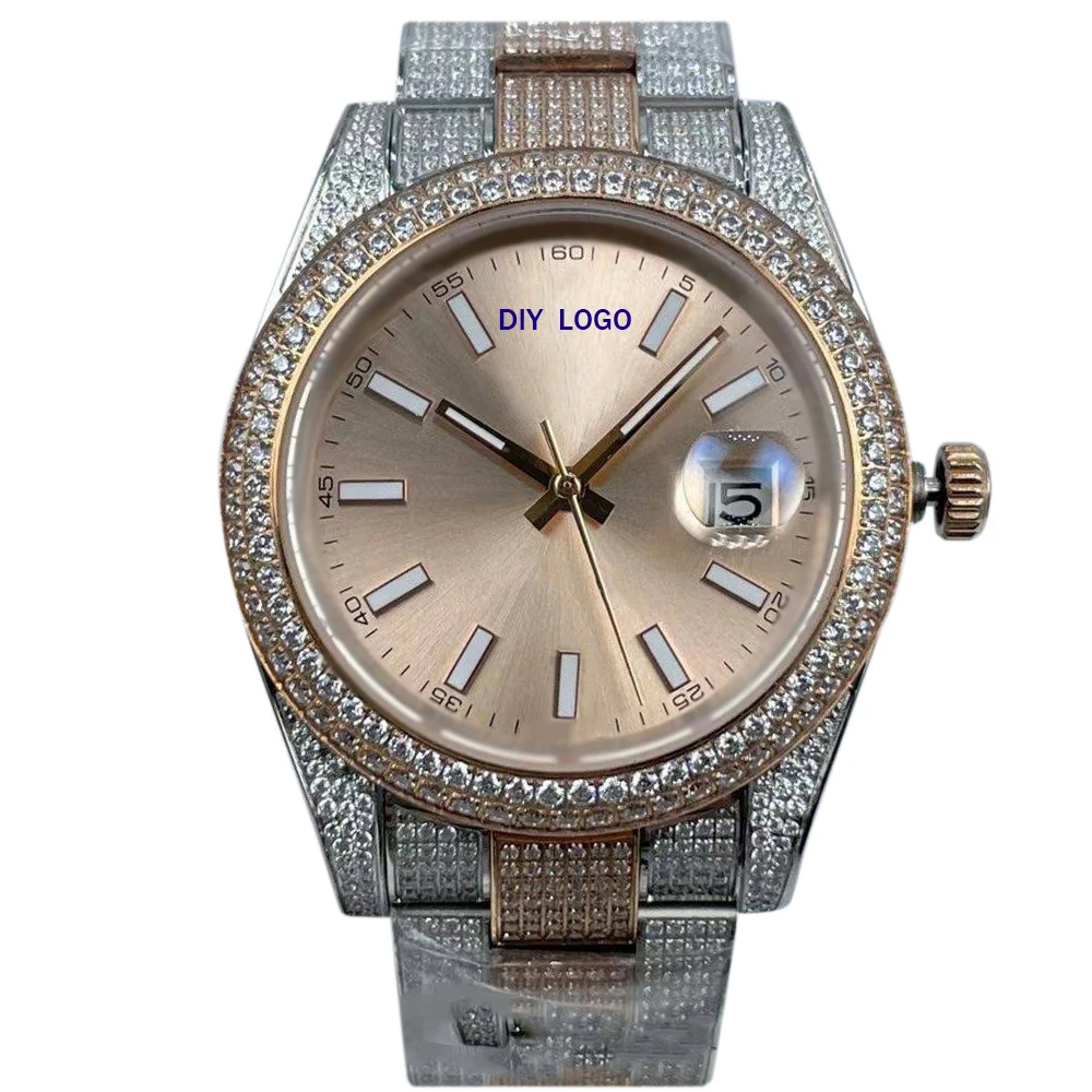 41 mm Luxurious Diamond Men's Watches – Ideal for Business or Casual Wear, Unique Gifts for Men Unique