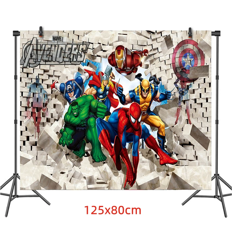 Disney The Avengers Super Hero Happy Birthday Party Balloon Decoration Tablecloth Disposable Tableware Plate Cup Baby Shower