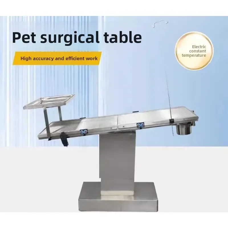 Stainless steel animal anatomy table universal sterilization bed for cats and dogs
