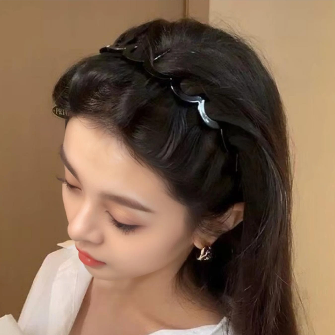 Fashion Wave Headbands for Women Color Retro Tortoiseshell Toothed Non-slip Hair Bands Girl Face Headbands Hair Accessories