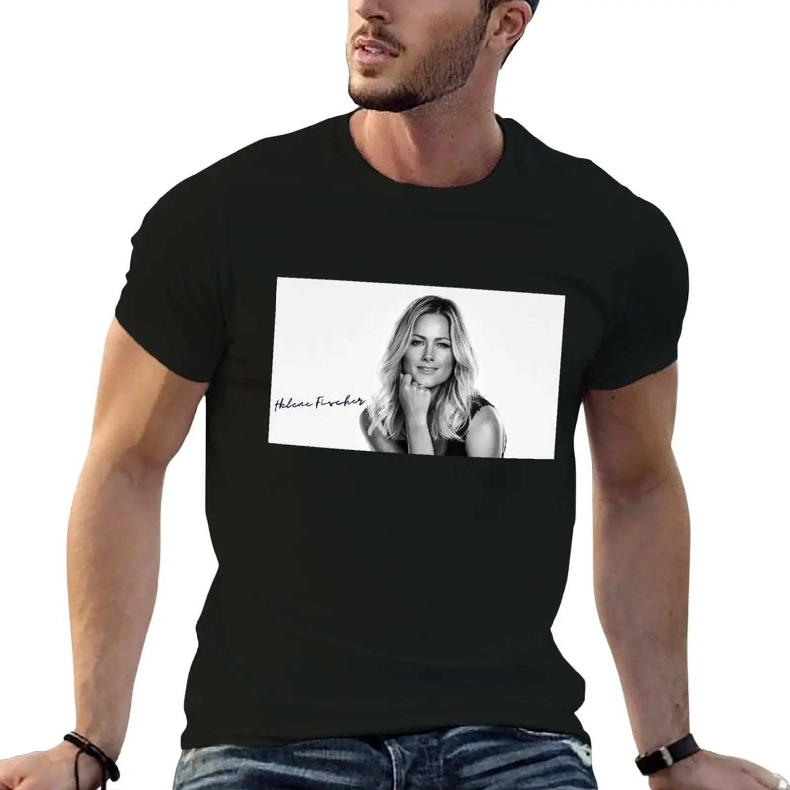 Helene Fischer T-Shirt blue lock summer 2025 mens cotton t shirts