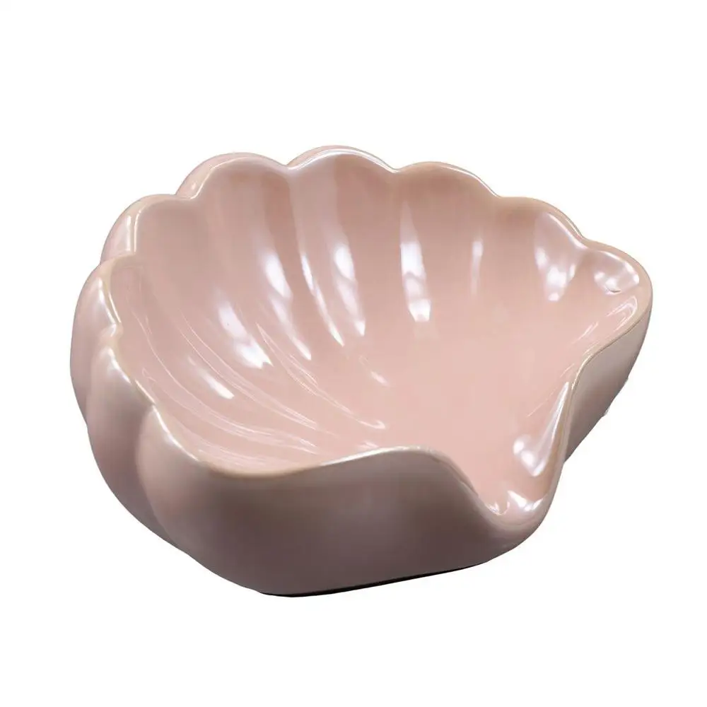 

Cute Ceramic Shell Storage Box Sea Shell Shape Multi-Purpose Swan Soap Case Luxury Easy To Rinse Soap Holder Kitchen Accessories
