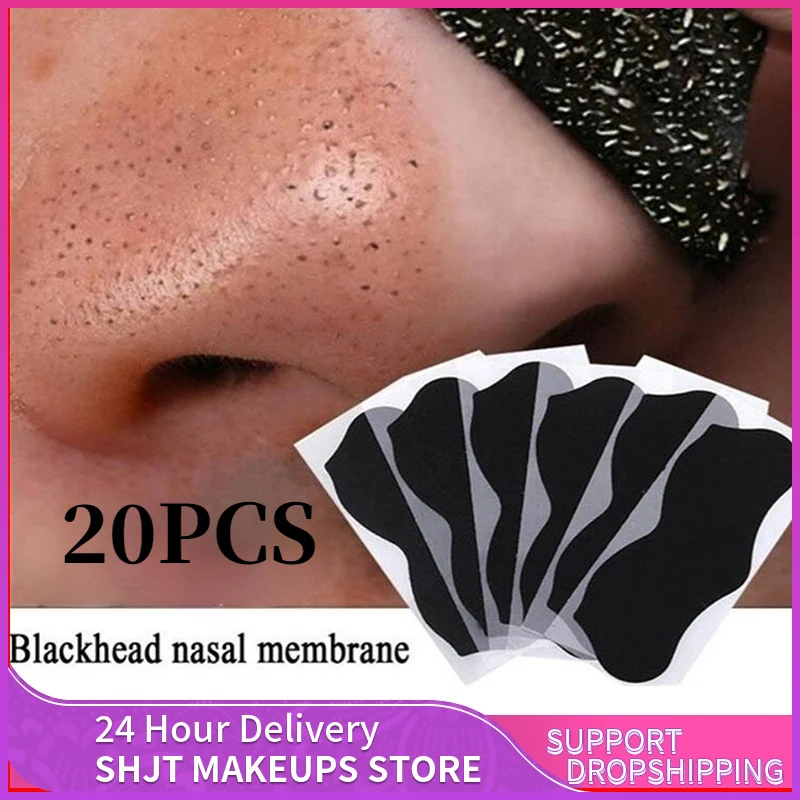 20 Pcs Nose Blackhead Remover Mask Nasal Strips Black Head Nose Dot Spot Peel Skin Care Shrink Pore Black dots Pore Clean Strips