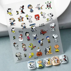 5D Snoopy Hello Kitty Melody Nail Stickers Nail Art Accessories Cartoon Cat Bear Nail Art Decals Nail Art Decoration