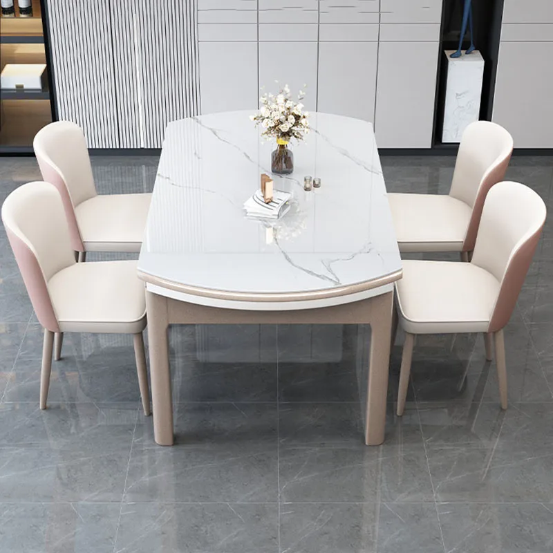 Chairs Coffee Dining Table Marble Restaurant Kitchen Modern Luxury Dining Table Designer Space Saving Muebles Salon Furniture