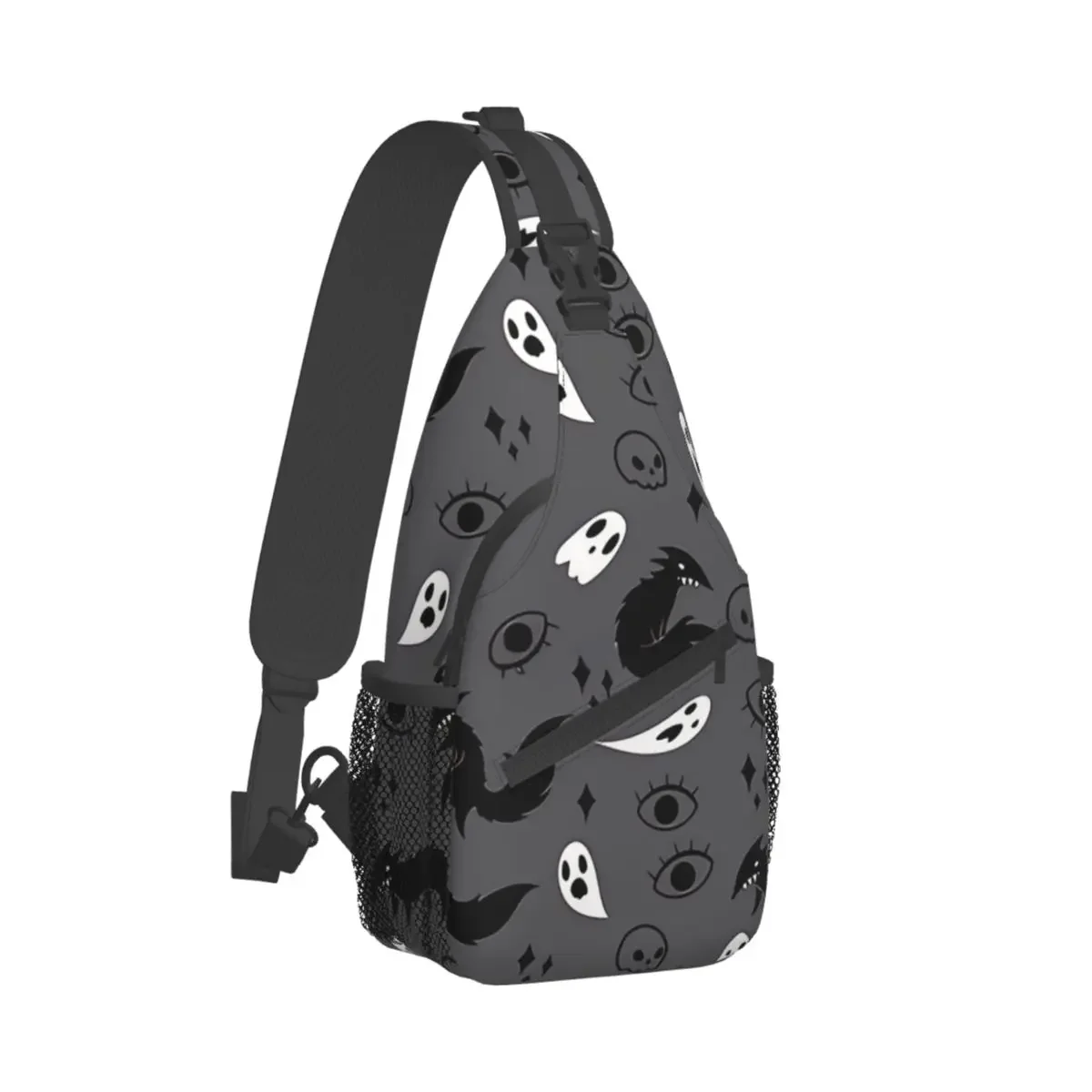 

Crossbody Bag Sports Wolf And Ghost Pattern Chest Bag Unisex Women Man Fashion Shoulder Backpacks Travel