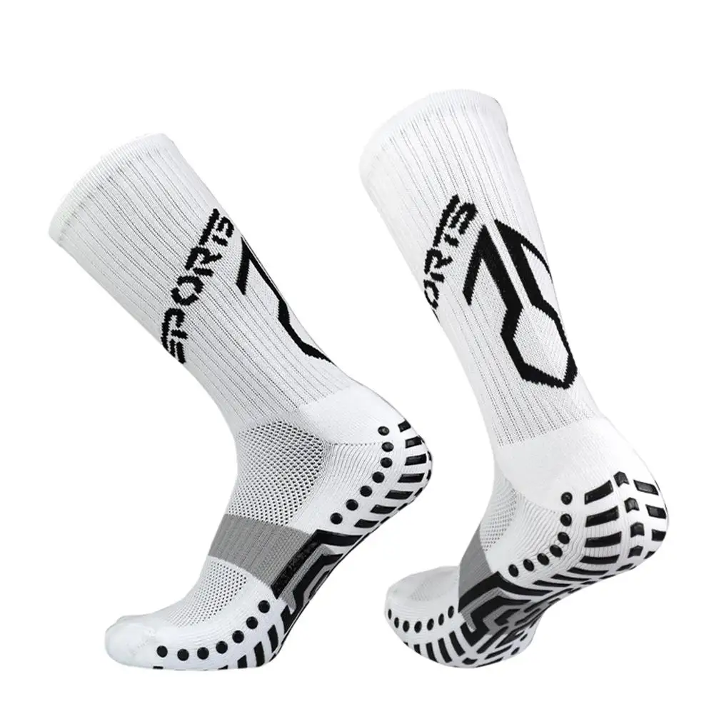 Football Socks Running Socks Anti Slip With Rubber Pad Athletic Compression Socks For Men / Women