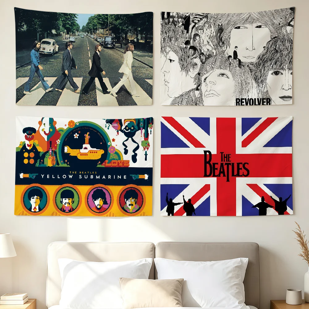Music T-The Band B-Beatles Cool Flag Wall Decorations Home Decor Suitable For Living Rooms Bedrooms Dormitories Parties Holidays