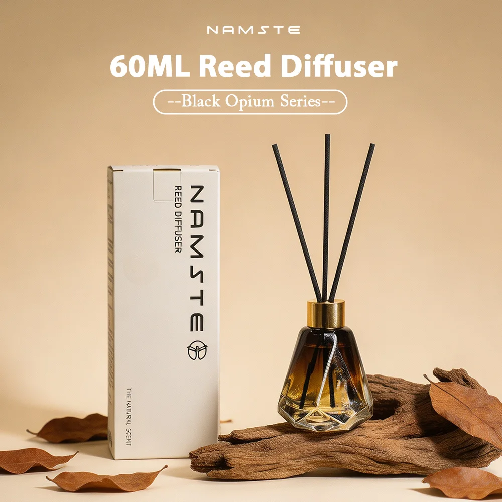 NAMSTE Fragrance Scent Reed Diffuser Sticks Hotel Home 60ML Fragrance Oil Aromatherapy Flameless SPA Aromatherapy Air Freshener