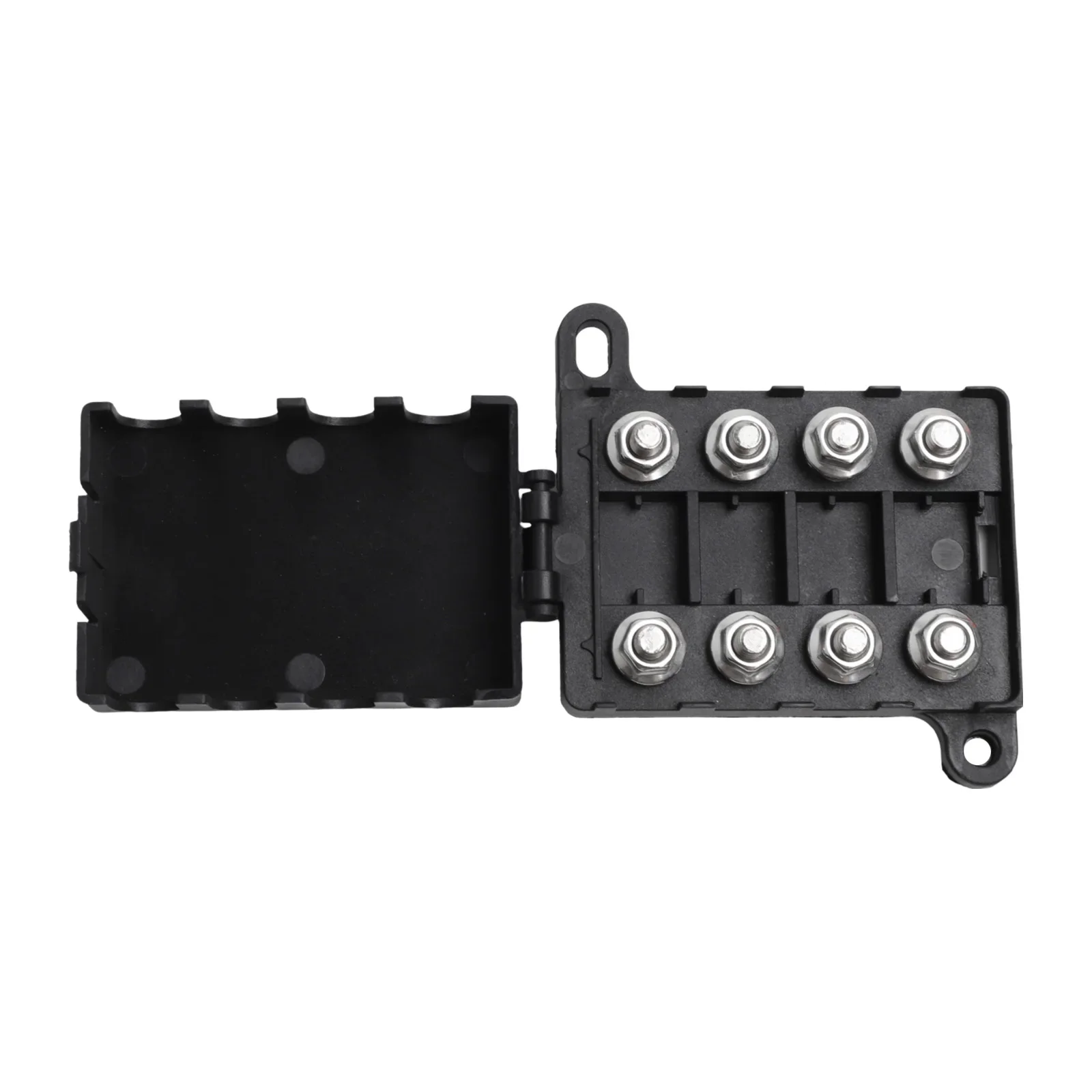 200A For Midi Fuse Holder Block with 4 Fuses and 8 Lugs for Safe Power Distribution in Automotive and Industrial Use