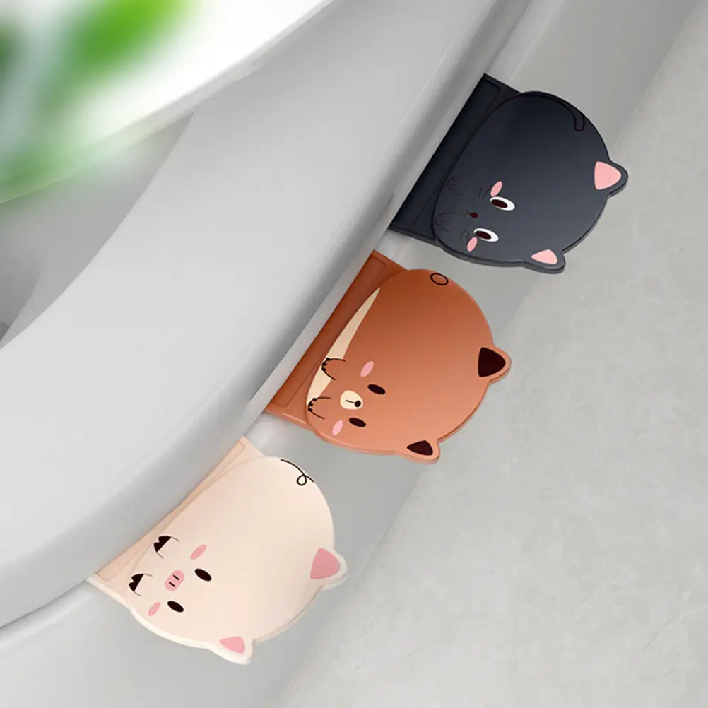 1Set Cartoon Animal Shaped Toilet Seat Lifter Portable Lightweight Handy Bathroom Accessory Gift Toilet Seat Handle