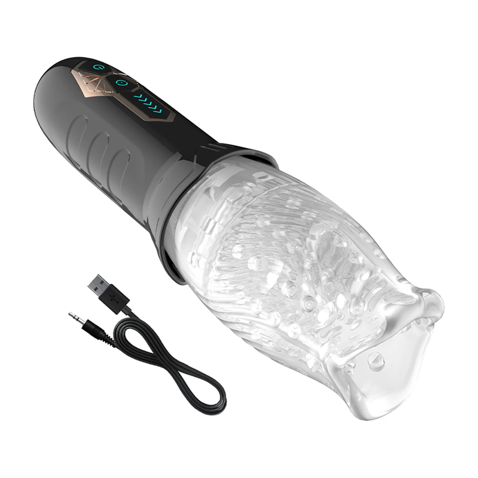 Smart Fitness Male Intimate Tool Adjustable Rotation Vibration Speed Elastic Soft Material Ergonomic Shape Waterproof