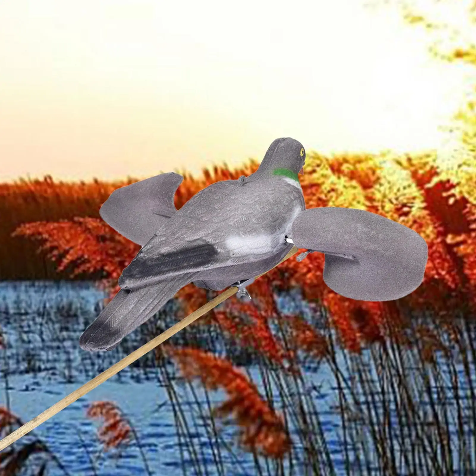 Hunting Doves Decoy Fake Bird Realistic Painted Flying Pigeon Wing Doves Garden Scarecrow Yard Decor Bait Outdoor Hunting