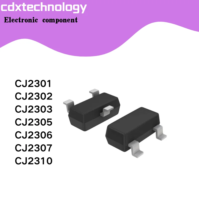 50PCS/Lot SMD diodes CJ2301 CJ2302 CJ2303 CJ2305 CJ2306 CJ2307 CJ2310 SOT23