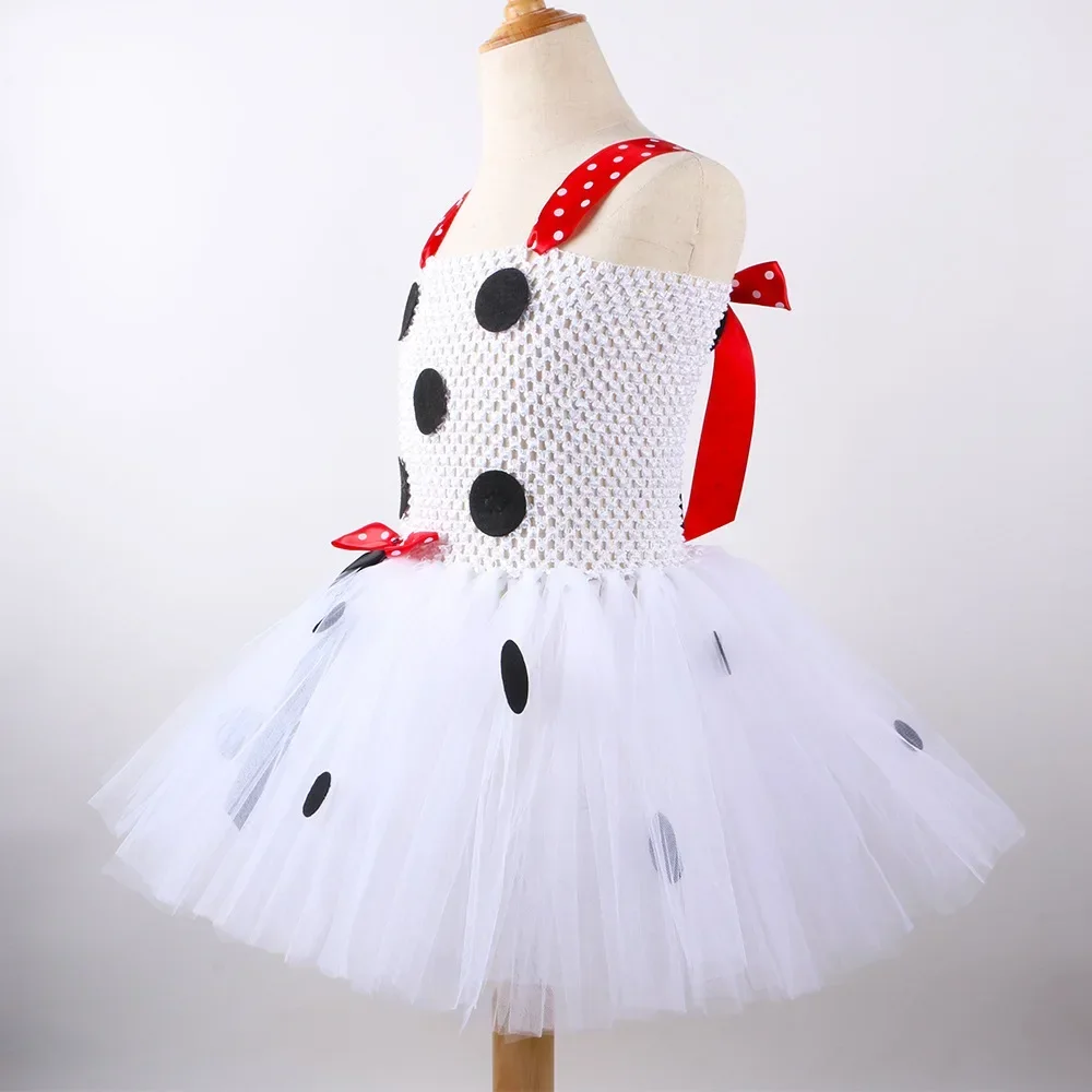 Robe Tutu pour filles, blanc, noir, Animal tacheté, chien d'halloween, Costume pour bébé, Costume pour enfants en bas âge, tenue de déguisement pour chiot