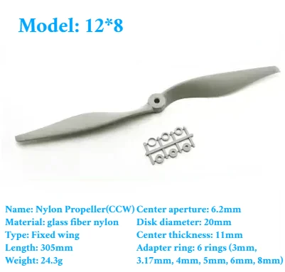 2PCS Gemfan Apc Nylon Propeller 5x5/6x4/7x5/8x4/8x6/9x6/10x5/10x7/11x5,5/12x6/13x6,5/14x7/16x8/17x10 Requisiten Für RC Modell Flugzeug