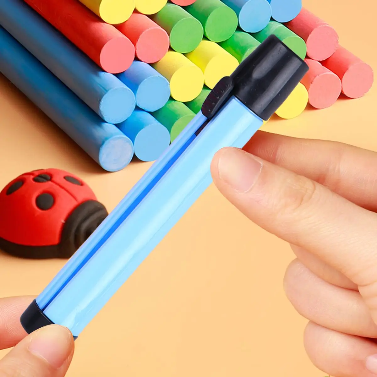 6pcs Colorful Chalk Holder Adjustable Eco- Chalk Storage Holder for Teaching (Random Color)