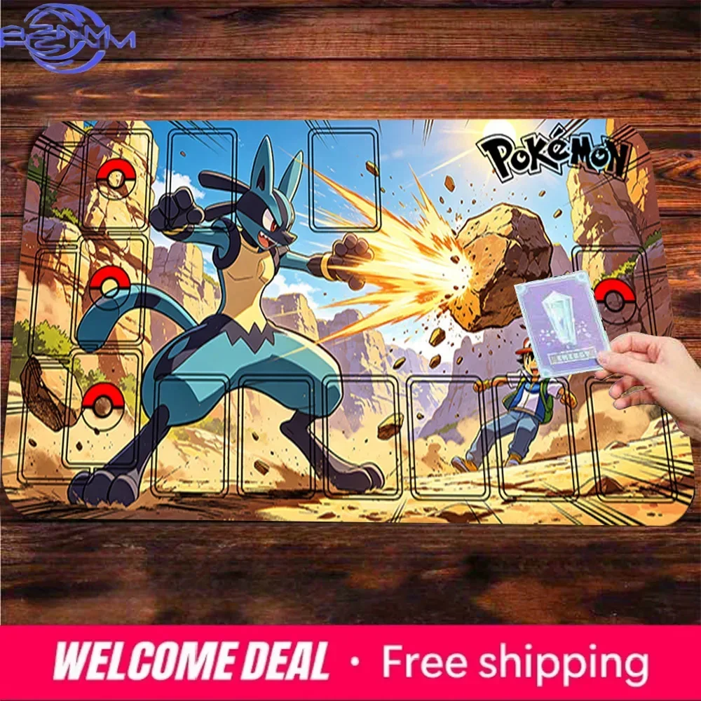 Anime Desert Battle Scene Rubber Mousepad, Non-slip Large Table Mat for Card Games, Multiple Sizes Available