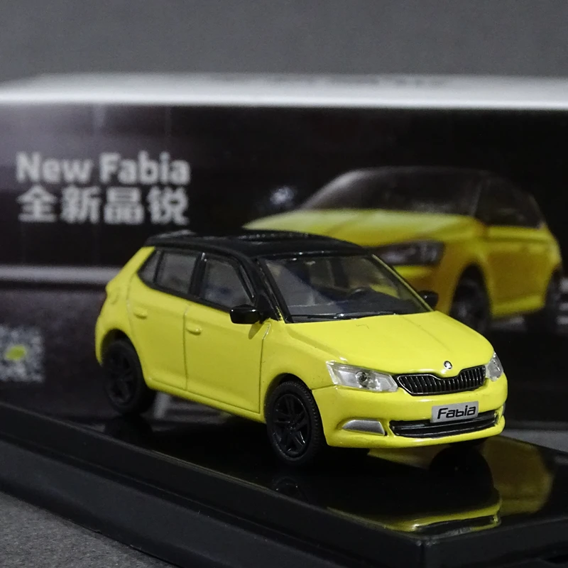 Original Diecast Alloy 1/64 Skoda New Fabia Car Model Adult Classic Collection Static Display Boy Toy