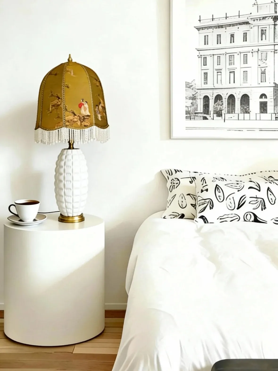 French Table Lamp, Living Room Retro Table Lamp, Creative  Intelligent Remote Control Table Lamp