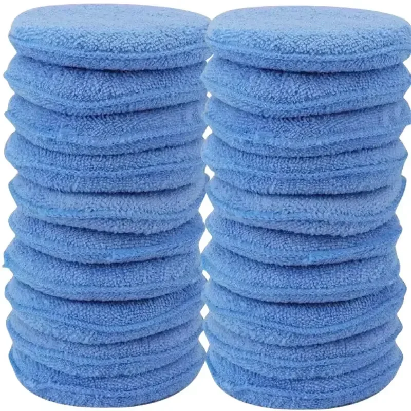 10/1Pcs Soft Microfiber Car Wax Applicator Mitts Polishing Sponge Wax Foam Car Wax Applicator Pad Car Detailing Cleaning Tools