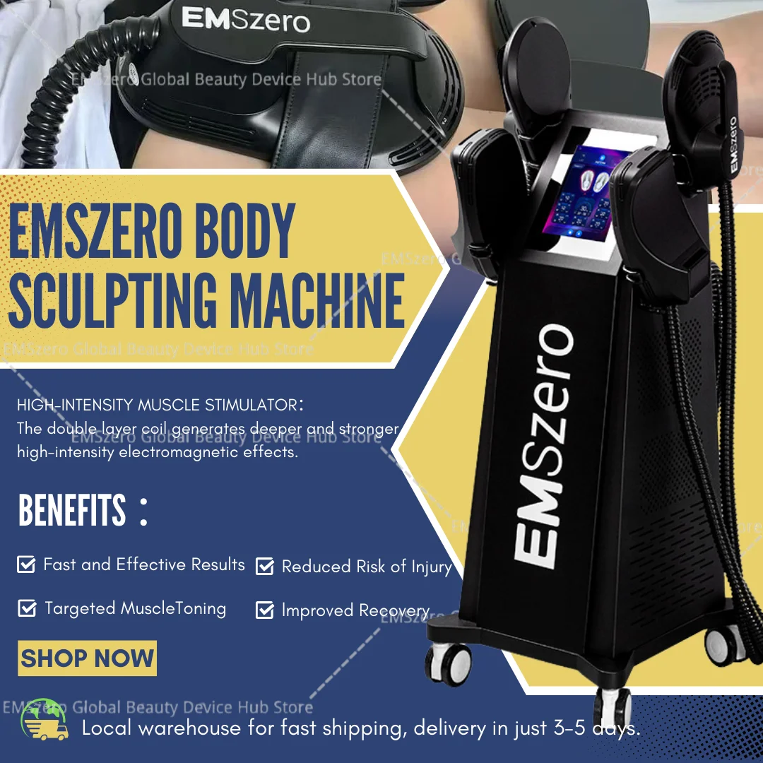 

EMSzero Body Sculpting Machine 15 Tesla Professional 6500w RF Body Slimming Muscle EMS Electromagnetic Stimulate