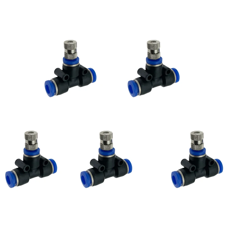 Low Pressure Misting Cooling System Atomizing Nozzles 6MM Slip Lock Quick Connectors Humidify Watering Landscapingc Sprayer 5Pcs