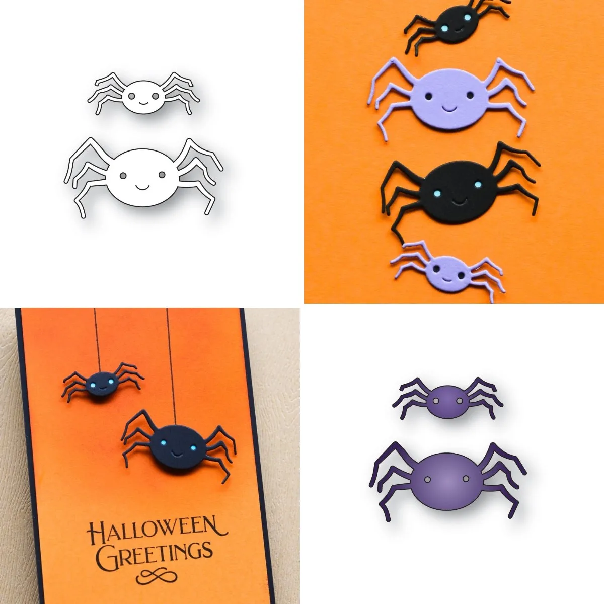 Happy Halloween Cute Spiders 2024 Craft Die Metal Cut Dies for DIY Scrapbooking Photo Album Embossing Decorative Paper Cards