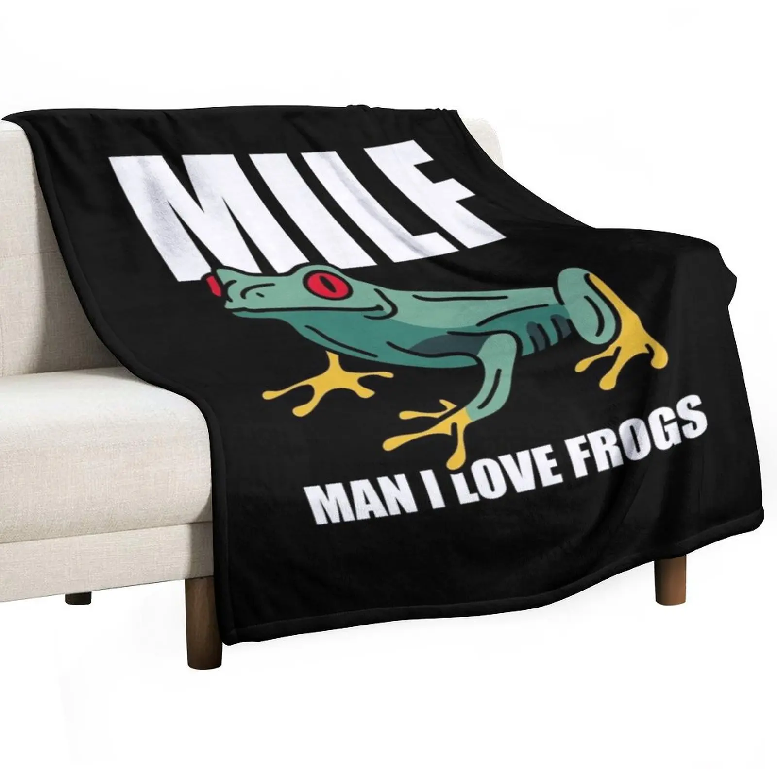 Man I Love Frogs Throw Blanket Weighted Blankets For Bed Blankets