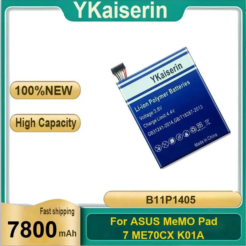 

For Asus Memo Pad 7 ME70CX K01A 7800Mah B11P1405 Replaceable Rapid Charging Tablet Battery