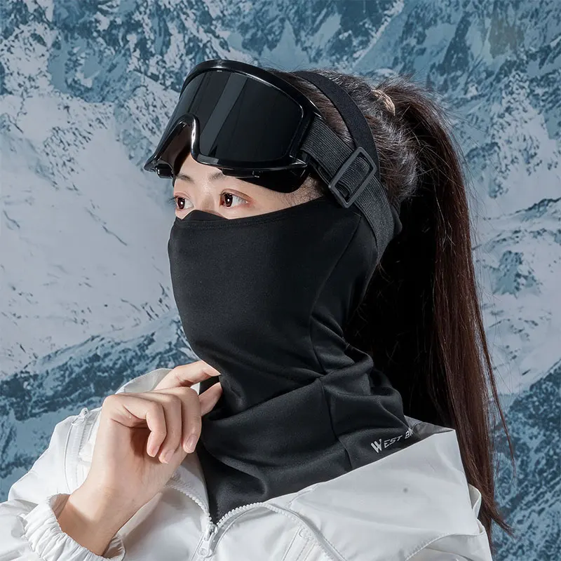 WEST BIKING Winter Climbing Hiking Fleece Thermal Keep Warm Windproof Cycling Face Balaclava Running Fishing Skiing Hat Headwear