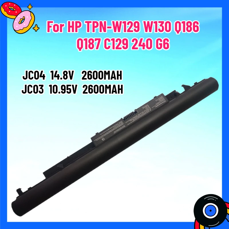 

JC04 JC03 Is Suitable for HP TPN-W129 W130 Q186 Q187 C129 240 G6 Laptop Battery