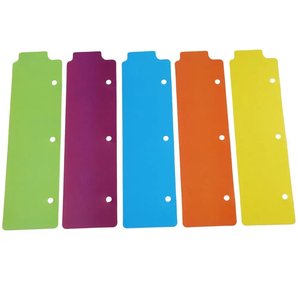 

5Pcs Mini Binder Divider Bookmark, 3 Ring Colorful Plastic Notebook Index Dividers for Office