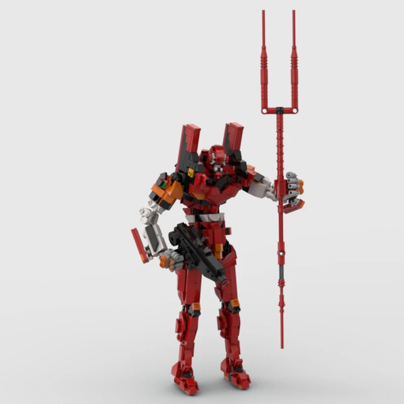 MOC-221180 Научно-фантастическое аниме Mecha Cyber Robot 02, строительный блок, модель кирпича, креативные подарки, высококачественное украшение для рабочего стола, 861 шт.