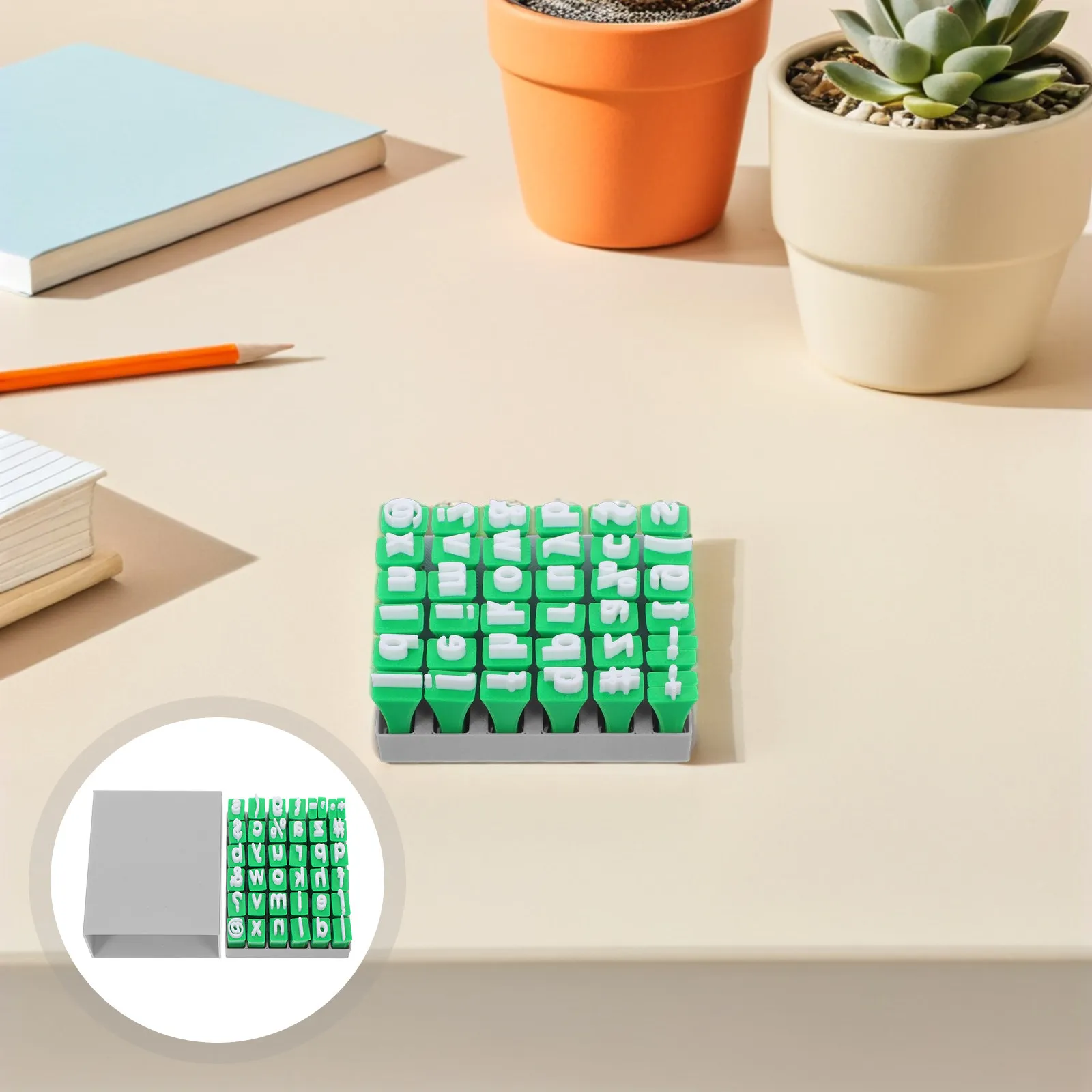 1 ensemble de tampons en argile pour l'alphabet, outils de poterie, 26 tampons de lettres minuscules pour l'artisanat DIY, éducatifs et créatifs