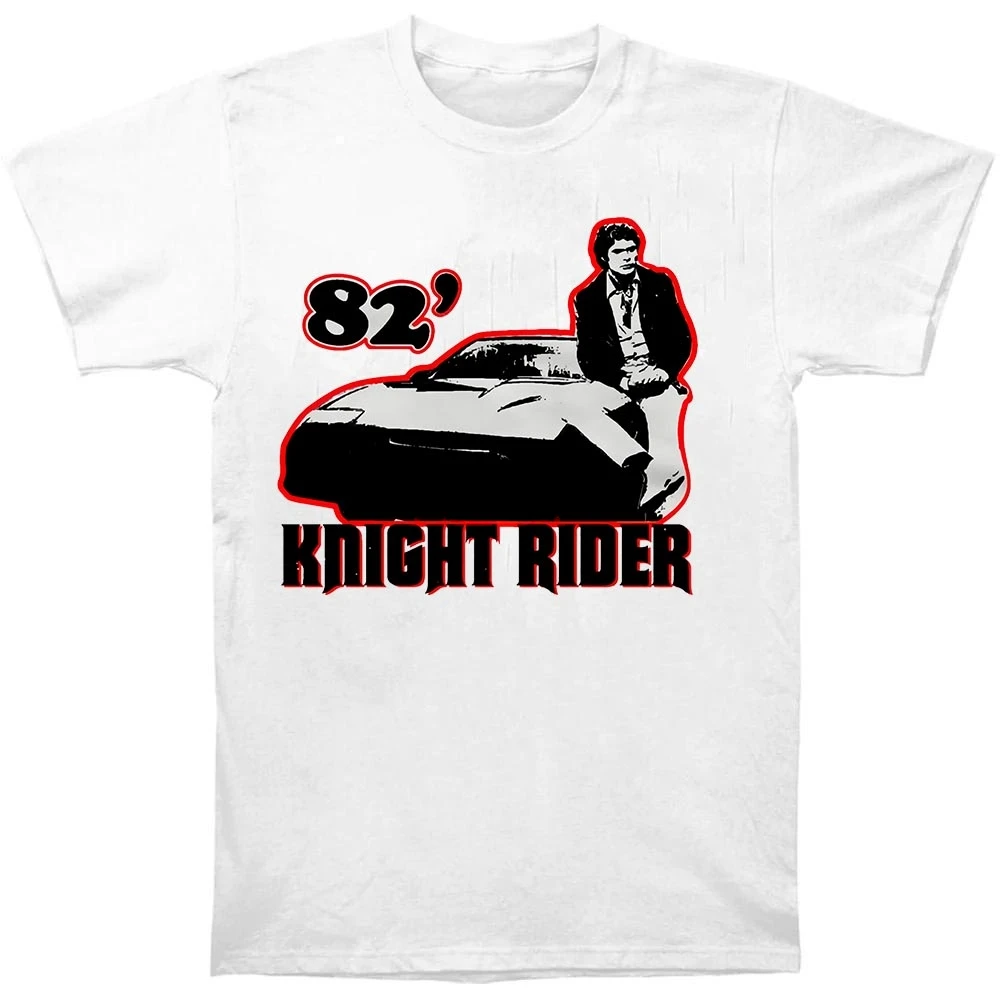 Knight fun 80s TV show David Hasselhoff Kitt  Trans Am 82  T-Shirt   COTTON Summer vintage  Short Sleeve 2024 Rider