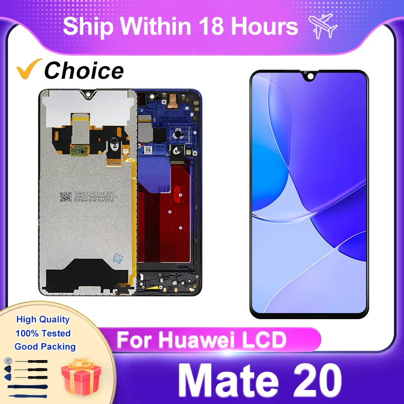 CHOICE HMA-L09 For Huawei Mate 20 LCD Display Touch Screen Digitizer Assembly  For Huawei HMA-L29 LCD Replacement Parts