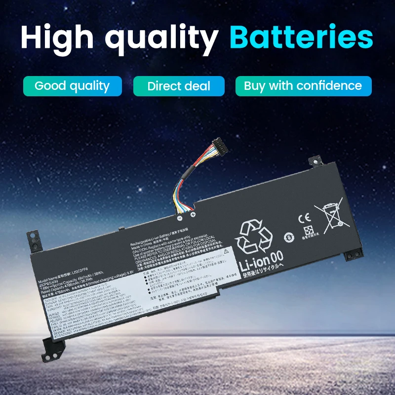 Somi L20L2PF0 L20C2PF0 L20B2PF0 Laptop battery For Lenovo IdeaPad 3-14ALC6 Gen 6 V14 V15 V17 G2 ITL 7.68V 4786mAh