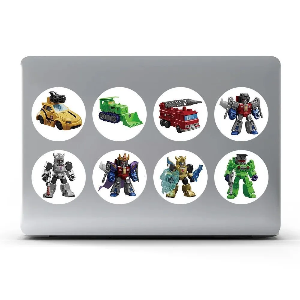 2025 Popolare 14 Disegni Ins Anime Transformer Adesivo Cartoon per Scooter Laptop Adesivo Decorativo Impermeabile Fai da Te Giocattolo per Bambini Decor