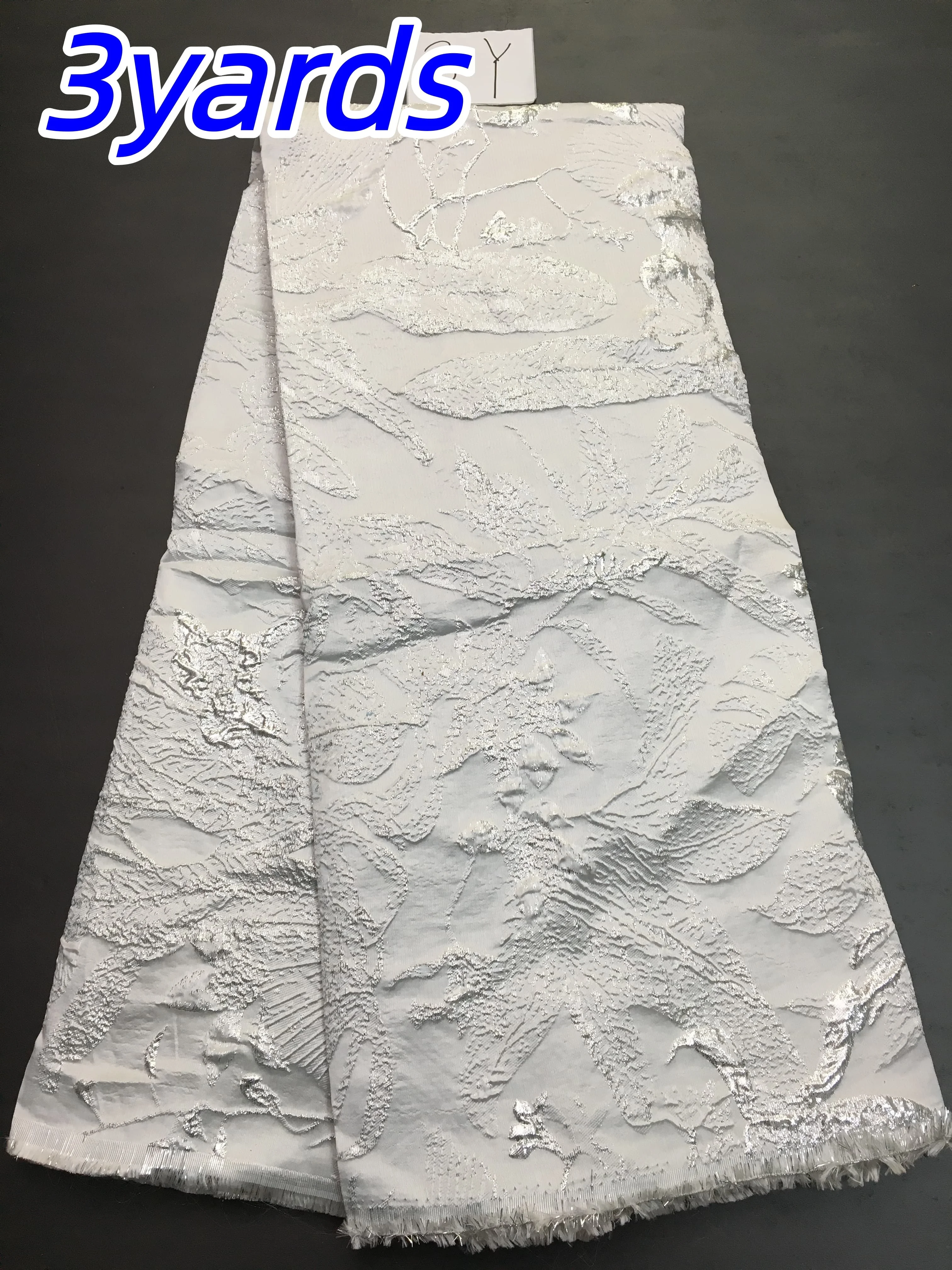 Afrikanische Spitzenstoffe, Baumwoll-Stickerei-Stoff, Schweizer Voile-Spitze mit Perlen für Hochzeitsnäharbeiten, 5 Yards, 3 Yards
