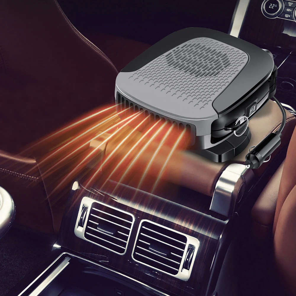 Portable Car Heater 12V 150W Car Windshield Defogger Fast Heating & Cooling Fan 2 in 1 Modes Car Heater