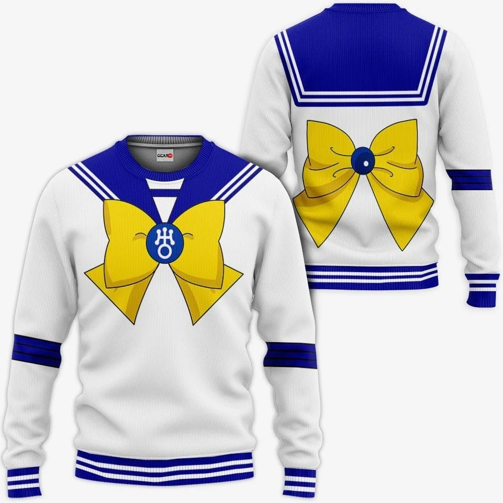 

2026 Brand Anime Pretty Girl Warrior Series Ugly Sweater Family Christmas Party Hoodie Oversized Women and Men Autumn/Winter Top