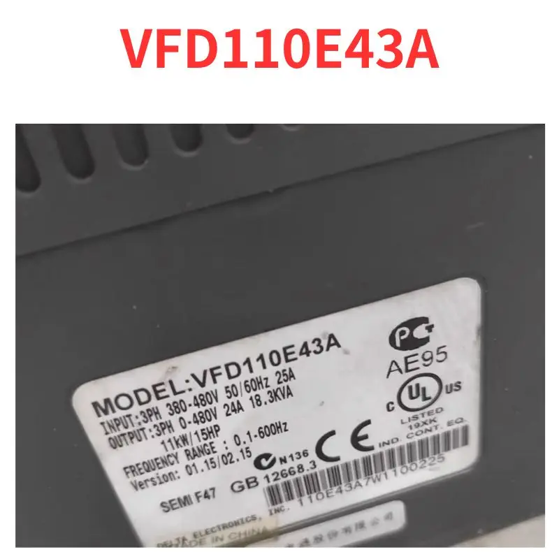 90% new  VFD110E43A   frequency converter  tested OK