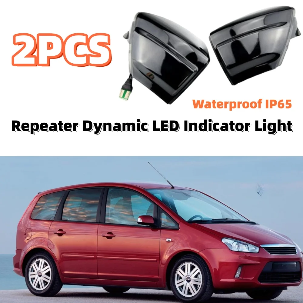 

Rear Side Mirror Light Repeater Dynamic LED Indicator Light Car Light Accessories Waterproof IP65 For Ford S-Max C-Max Kuga C394