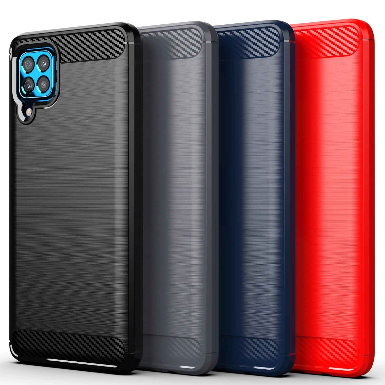 For Cover Samsung Galaxy M62 Case For Samsung M62 Capas Carbon Fiber Soft Armor Bumper Phone Cover For Samsung F62 M62 Fundas