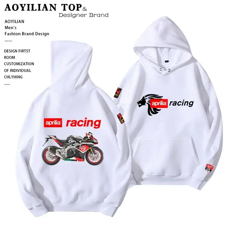 Heavy Locomotive Cultural Hooded Sweater Italy Motorcycle Print Top Autumn and Winter Men's and Women's Cycling Casual Sweater