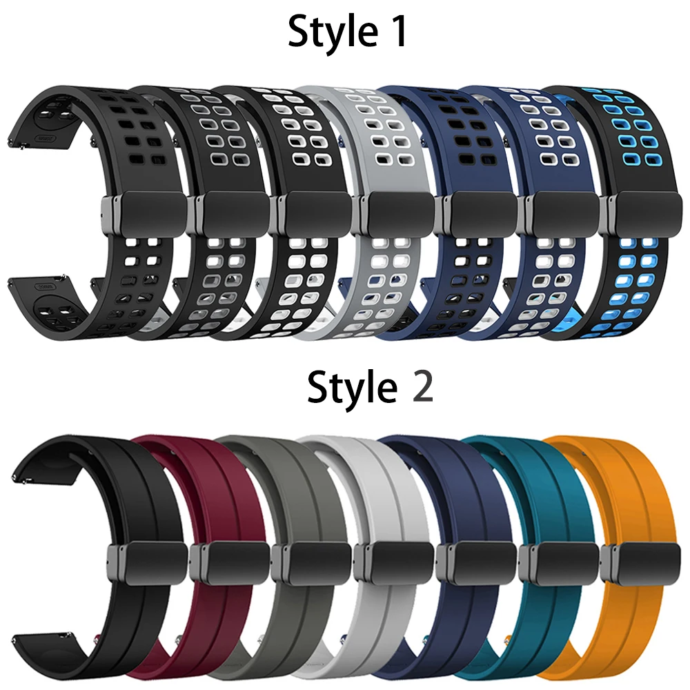 Silicone Strap For POLAR Grit X Pro Casual Band 20 22mm Magnetic Watchband for POLAR Pacer/Vantage M M2/Ignite 3/Unite Bracelet