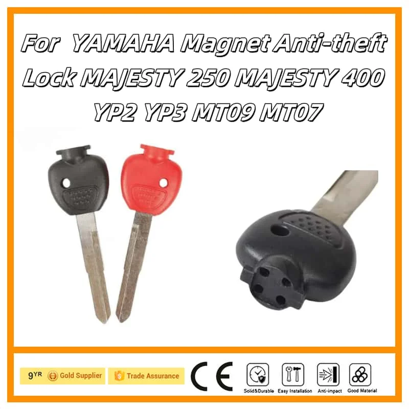 for Yamaha magnet anti-theft lock Majesty 250 Majesty 400 yp2 yp3 mt09 mt07 Motorcycle key uncut blank replacement keys