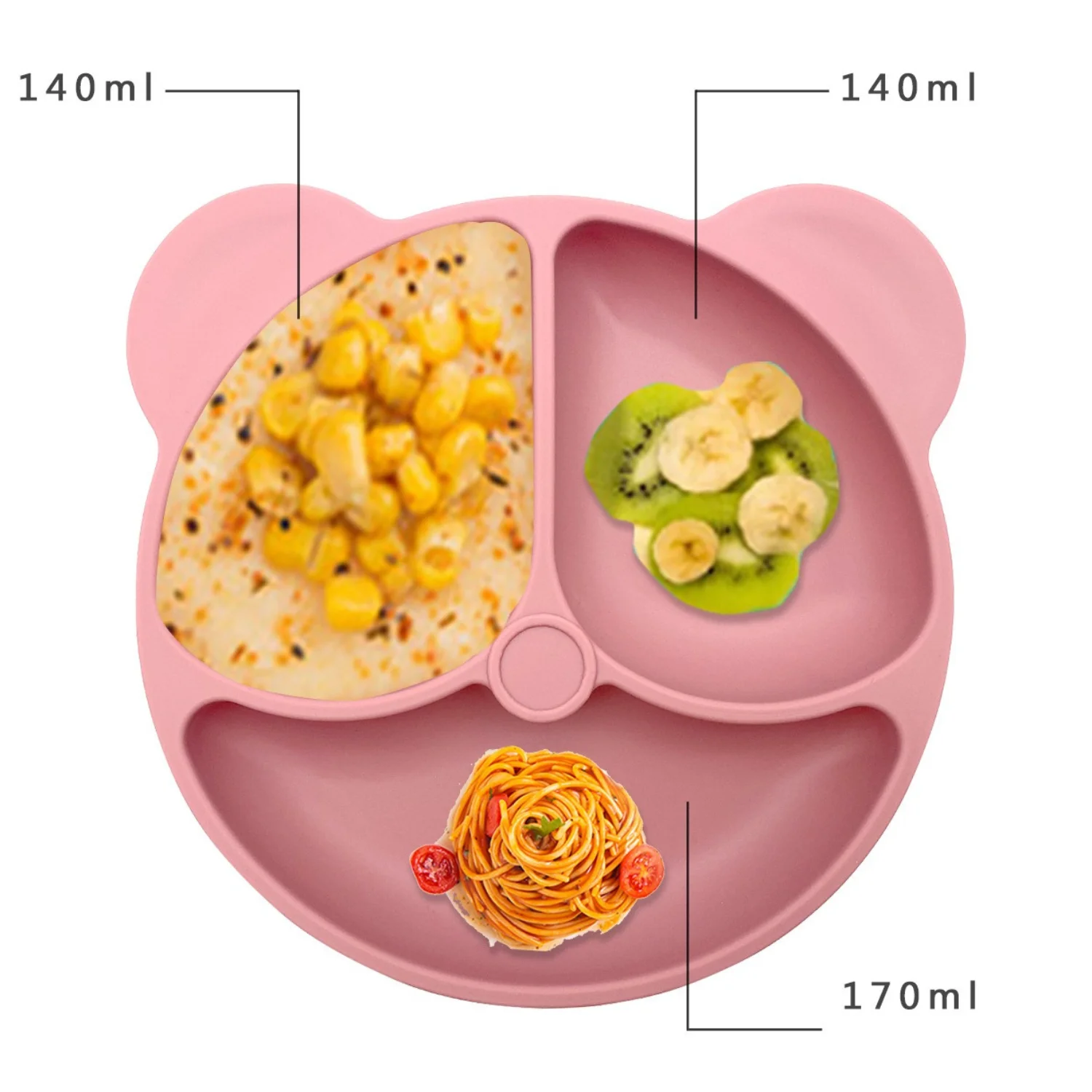 Customized Logo Name Baby Silicone Dish Feeding Set Suction Cup Engrave Personalize Bowl Divided Plate Kid Cute Eating Tableware